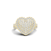 Paved Heart Statement Ring