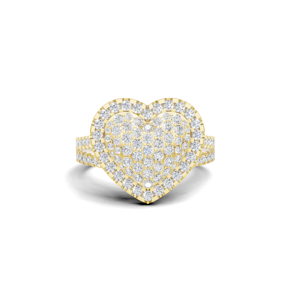 Pavé Heart Statement Ring