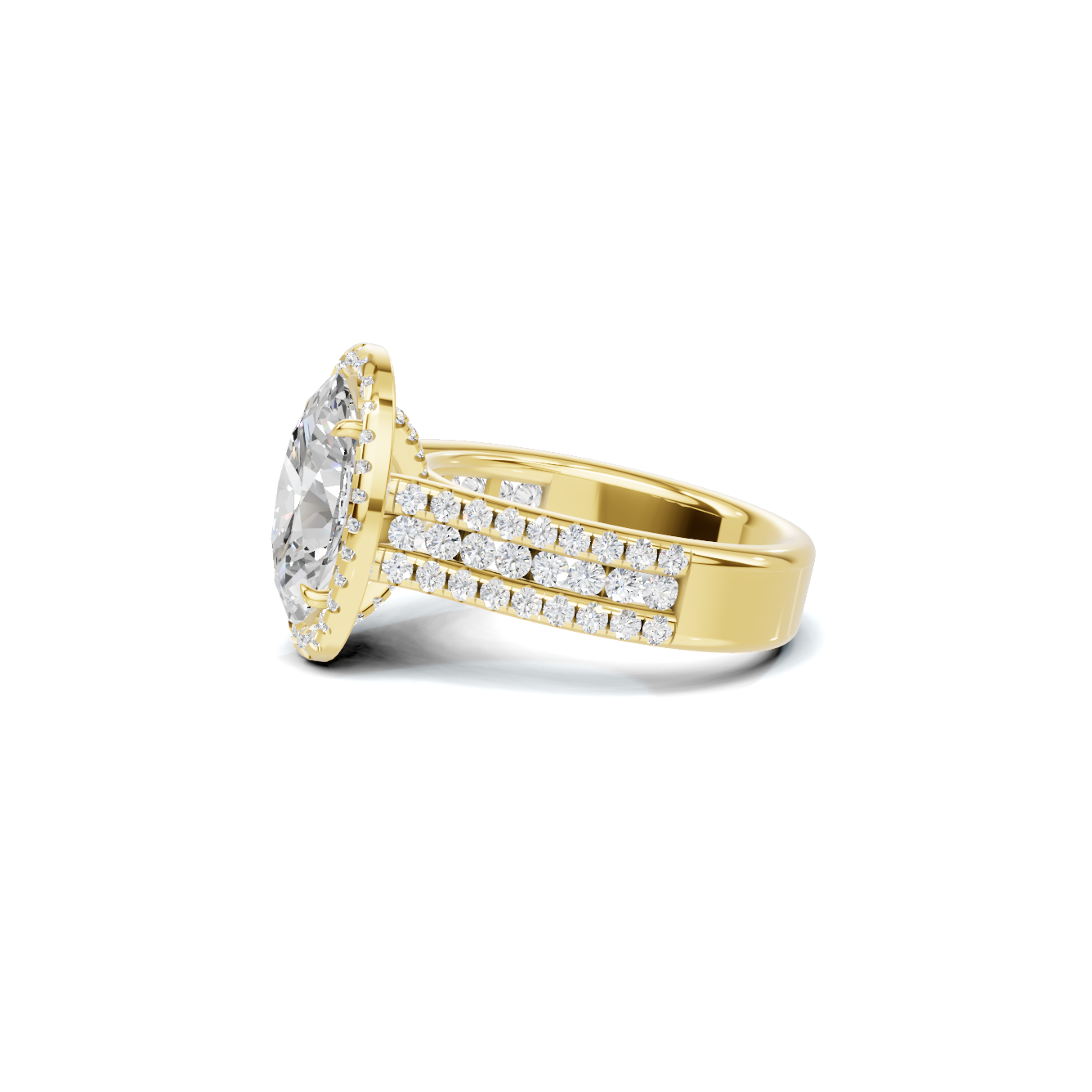 Pavé Halo Bridal Ring