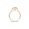 Pave Halo Statement Ring