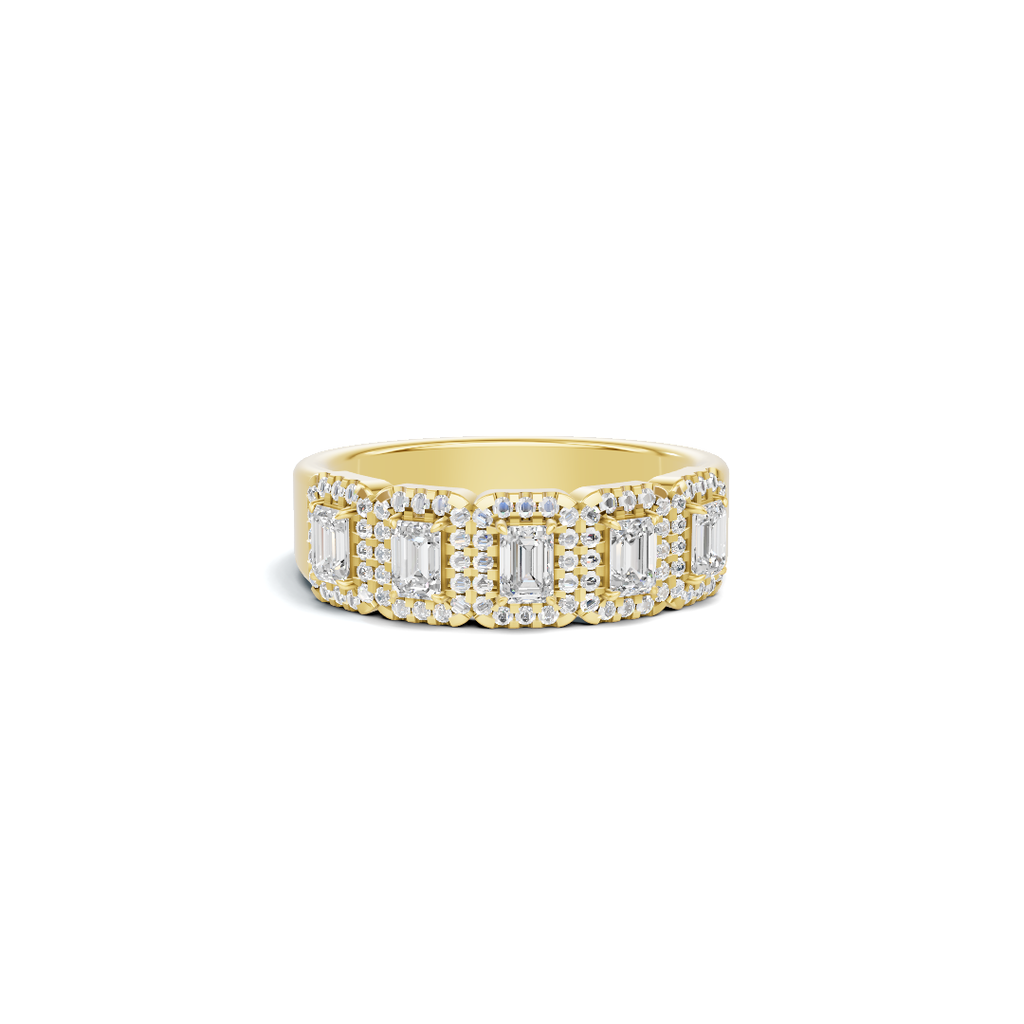 Five Stone Halo Ring