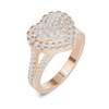 Heart Pave Ring