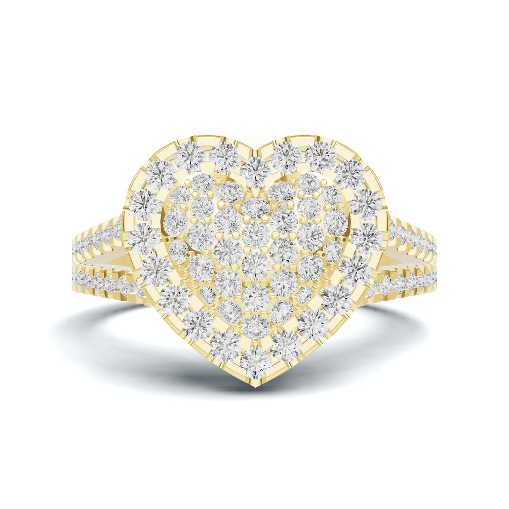 Elite Pave Heart Statement Ring