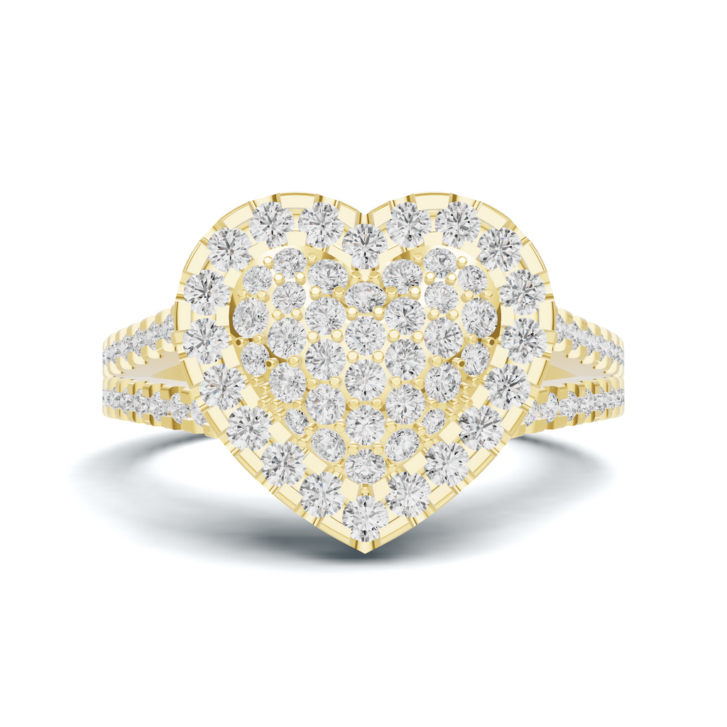 Heart Pave Ring
