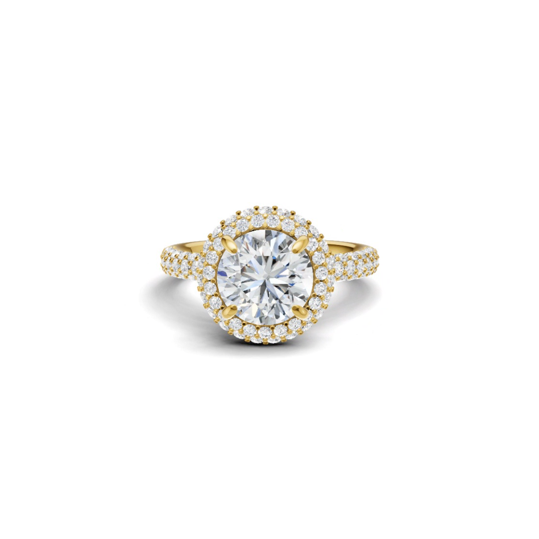 Luxe Halo Pave Ring