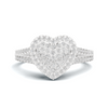 Majestic Pave Heart Statement Ring