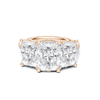 Luxe Three Stone Gallery Ring
