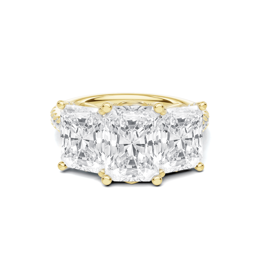 Luxe Three Stone Gallery Ring