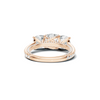 Royal Three Stone Pave Ring